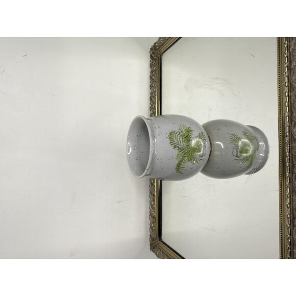 Small Specked Japan Stoneware Minature Date Palm Planter - Picture 7 of 7